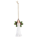 Dicksons Decorative Holiday Hanging Christmas Tree Ornament 2 x 4 Inch Resin Praying Angel with Holly Wings