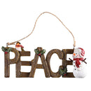 Dicksons Decorative Holiday Hanging Christmas Tree Ornament 2 x 4.25 Inch Resin Peace Snowman
