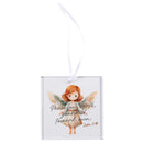 Dicksons Decorative Holiday Hanging Christmas Tree Ornament 3 Inch Glass Peace On Earth Angel