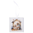 Dicksons Decorative Holiday Hanging Christmas Tree Ornament 3 Inch Glass Holy Family
