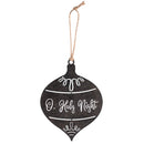 Dicksons Decorative Holiday Hanging Christmas Tree Ornament 4 x 5 Inch Metal Holy Night Black Bulb