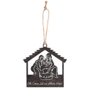 Dicksons Decorative Holiday Hanging Christmas Tree Ornament 4 Inch Metal Oh Come Let Us Adore Him