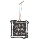 Dicksons Decorative Holiday Hanging Christmas Tree Ornament 3.75 x 4 Inch Metal Joy to The World