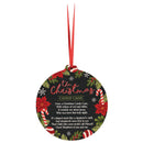 Dicksons Christmas Candy Cane Red and Black 4 Inch Wood Hanging Christmas Ornament