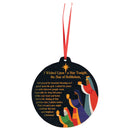 Dicksons The Star of Bethlehem Black and Gold Tone 4 Inch Wood Hanging Christmas Ornament
