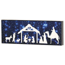 Dicksons Holy Family Silhouette Navy Blue and White 11 x 4 Inch MDF Decorative Wall Sign Plaque