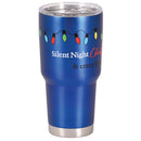 Dicksons Festive Christmas Travel Tumbler Cup 30 Ounce Stainless Steel Holiday String Lights Silent Night