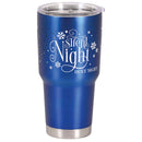 Dicksons Festive Christmas Travel Tumbler Cup 30 Ounce Stainless Steel Silent Holy Night Snowflakes