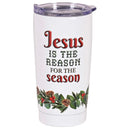 Dicksons Festive Christmas Travel Tumbler Cup 20 Ounce Stainless Steel Jesus Reason for the Season