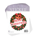 Dicksons Adhesive Christmas Sticker Decals Vinyl Merry Christmas Wreath Pack of 6