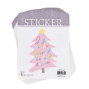 Dicksons Adhesive Christmas Sticker Decals Vinyl Joy to The World Pink Tree Pack of 6