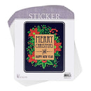 Dicksons Adhesive Christmas Sticker Decals Vinyl Merry Christmas Happy New Year Pack of 6