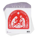 Dicksons Adhesive Christmas Sticker Decals Vinyl Red Holy Family with Star Pack of 6