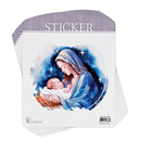 Dicksons Adhesive Christmas Sticker Decals Vinyl Blue Mary and Child Pack of 6