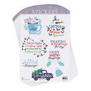 Dicksons Adhesive Christmas Sticker Decals Vinyl Cozy Winter Collection Pack of 42