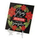 Dicksons Reason For The Season Red and Black 6 x 6 Inch Ceramic Tabletop Tile Sign