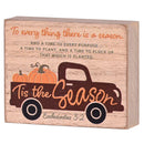 Dicksons Decorative Thanksgiving Plaque Tabletop Block Sign 3 x 4 Inch MDF Fall Truck Tis Season