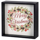Dicksons Decorative Christmas Double Sided Tabletop Block Sign 9.5 x 9.5 Inch Wood Let Heaven Nature Sing