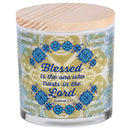 Dicksons Softly Scented Inspirational Christian Jar Candle with 50 Hour Burn Time 13 Ounce Soy Wax Double Cotton Wick Blessed is The One Who Trusts The Lord