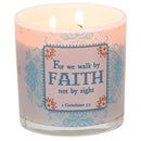 Dicksons Softly Scented Inspirational Christian Jar Candle with 50 Hour Burn Time 13 Ounce Soy Wax Double Cotton Wick Embroidery Walk by Faith
