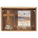 Dicksons When I Come Home to Heaven Bereavement Brown 3 x 2 Resin and Paper Mini Cross Figurine with Card