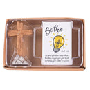 Dicksons Be The Light White and Yellow 3 Inch Resin Tabletop Figurine with Bookmark Card 2 PC Set