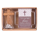 Dicksons Let Your Light Shine Purple 3 Inch Resin Tabletop Figurine with Bookmark Card 2 PC Set