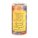 Dicksons, Classic Hymns, Inspirational Christian, Medium, 8 inch Tall Glass Holder, Full Wrap Print, Includes LED 3 inch Round Pillar Candle, It is Will with My Soul