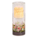Dicksons The Reunion Heart - Bereavement in Memory - 10 Inch Glass Flameless Candle