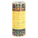 Dicksons, Classic Hymns, Inspirational Christian, Large, 10 inch Tall Glass Holder, Full Wrap Print, Includes LED 3 inch Round Pillar Candle, Great is Faithfulness