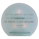 Dicksons Never Too Old 7 x 8 Inch Frosted Glass Mirrored Tea Light Holder
