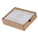 Dicksons Inspirational Christian Keepsake Memory Box With Sliding Lid 9.5 x 11.75 Inch Wood Floral Remember the Joys of Life