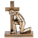 Dicksons Called to Pray Cross James 5:16 Gold Resin Collectible Figurine Statue 8 x 5.5 Inch