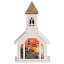 Dicksons, Classic Hymns, Inspirational Christian, 14.5 inch Tall, Table Top Decoration, Church Village Figure, Includes LED Tea Light Holder, The Solid Rock