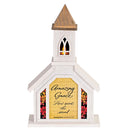 Dicksons, Classic Hymns, Inspirational Christian, 14.5 inch Tall, Table Top Decoration, Church Village Figure, Includes LED Tea Light Holder, Amazing Grace