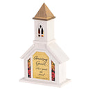 Dicksons, Classic Hymns, Inspirational Christian, 14.5 inch Tall, Table Top Decoration, Church Village Figure, Includes LED Tea Light Holder, Amazing Grace