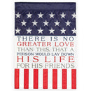 Dicksons No Greater Love Red, White, and Blue 18 x 13 Inch Polyester Outdoor Garden Flag