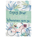 Dicksons Enjoy Your Journey Mint Green 18 x 13 Inch Polyester Outdoor Garden Flag