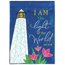 Dicksons Light Of The World Blue 18 x 13 Inch Polyester Outdoor Garden Flag