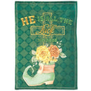 Dicksons He Is All The Luck We Need Applique Decorative Green 13 x 18 Polyester Garden Size Applique Flag