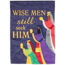 Dicksons Wise Men Still Seek Him Purple and Gold Tone 18 x 13 Inch Christmas Outdoor Garden Flag