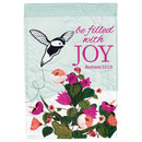 Dicksons Be Filled with Joy Pink Floral 13 x 18 Polyester Garden Flag