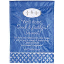 Dicksons Good and Faithful Servant Blue and White 18 x 13 Inch Polyester Decorative Garden Flag