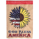 Dicksons God Bless America Red, White, and Blue 18 x 13 Inch Polyester Decorative Garden Flag