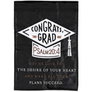 Dicksons Congrats Grad May He Give You The Desire Of Your Heart Black And White 13 x 18 Polyester Outdoor Decorative Garden Sidewalk Front Yard Flag
