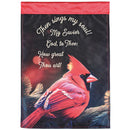 Dicksons Then Sings My Soul Cardinal, Black/Red 18 x 13 Inch Polyester Outdoor Garden Flag