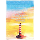Dicksons Lighthouse at Sunset - John 12:46, Multicolor 18 x 13 Inch Polyester Outdoor Garden Flag