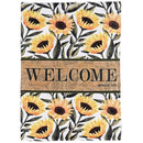 Welcome - Sunflower Design - Romans 12:13-13 x 18 Inch Yellow Polyester Outdoor Garden Flag