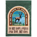 Dicksons As The Deer Pants For Streams Psalm 42:1 18 x 13 Inch Green and Brown Polyester Weather Resistant Embroidered Double-Sided Outdoor Garden Flag