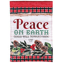 Dicksons Double Sided Outdoor Christmas Garden Yard Flag 13 x 18 Inch Polyester Peace on Earth